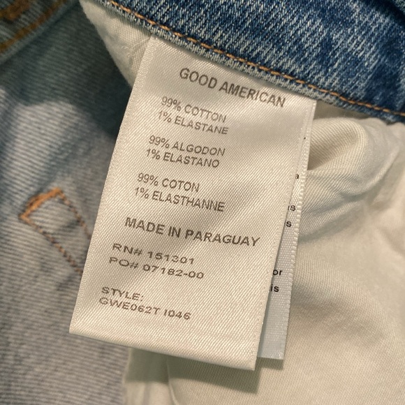 Women’s Good American The Weekender Jeans GWE062T Indigo046 Size - Picture 8 of 15